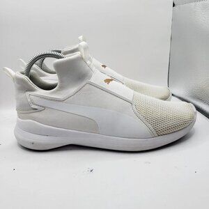 Z919 Puma Womens Rebel Mid Cross Trainer Shoe Gray/ Violet/White Size 8.5 US